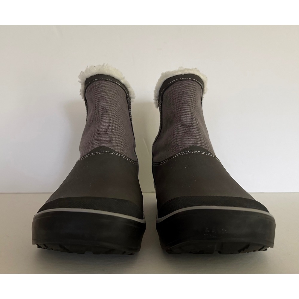 Keen Womens Elsa Chelsea Waterproof Winter Boots Sherpa Lined Gray Pull On 9 - Picture 2 of 10
